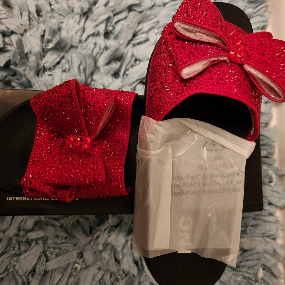 INC RED Slides Shoes size 11